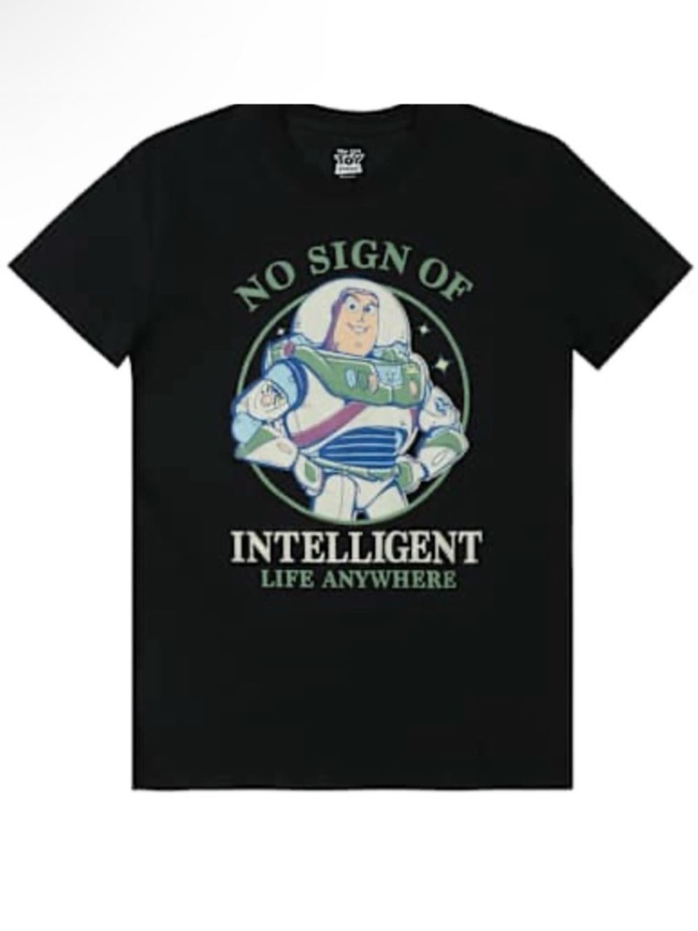Buzz Lightyear "No Sign of Intelligent Life Anywhere" Black Graphic Tee Unisex